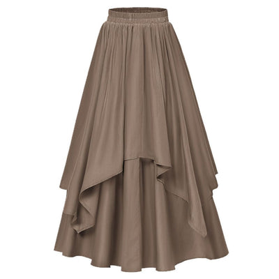 Renaissance Dual-Layer Swing Maxi Skirt