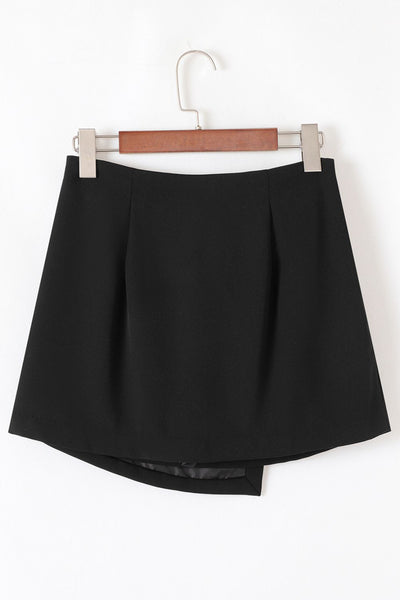 Rhinestone Bow Wrap High Waist Mini Skirt