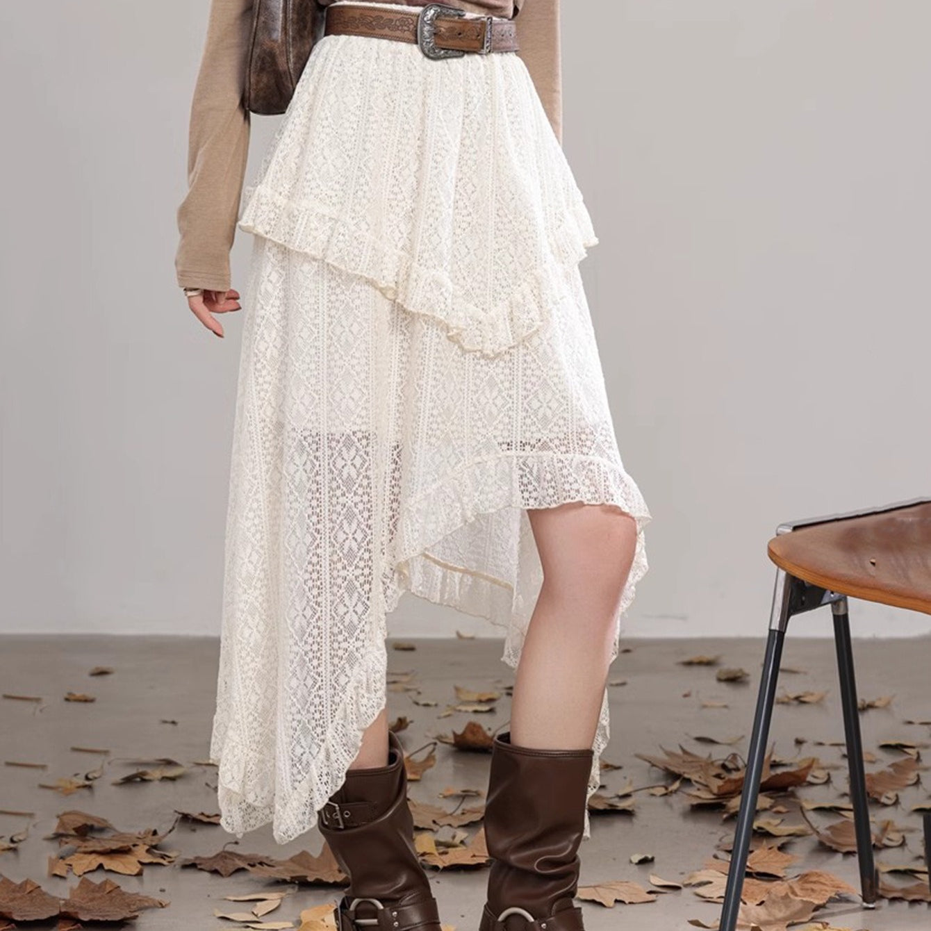 Medieval Rustic Lace Skirt