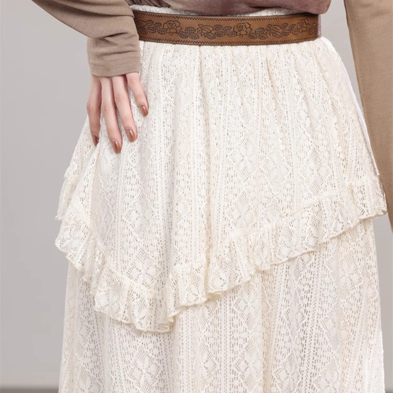 Medieval Rustic Lace Skirt