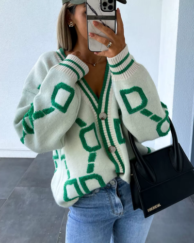 Dali -  Geometric Pattern Cardigan für  Winter