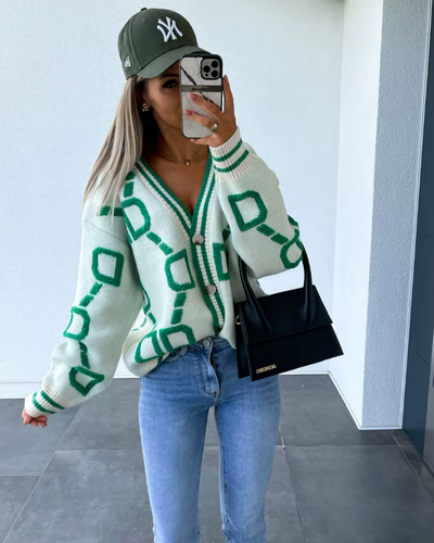 Dali -  Geometric Pattern Cardigan für  Winter