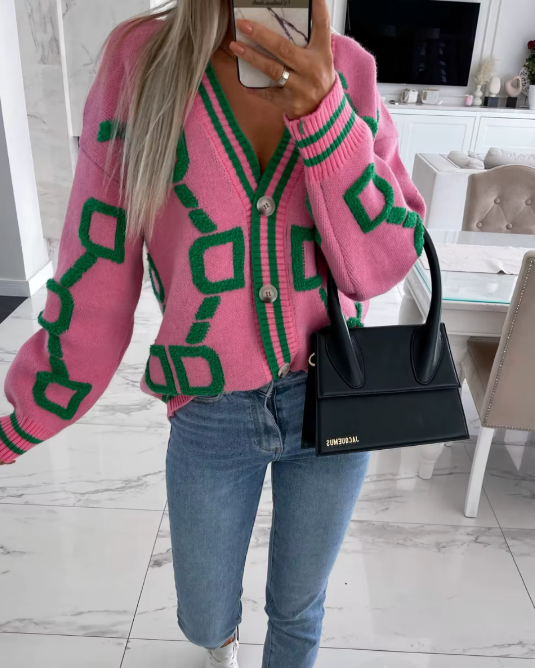 Dali -  Geometric Pattern Cardigan für  Winter