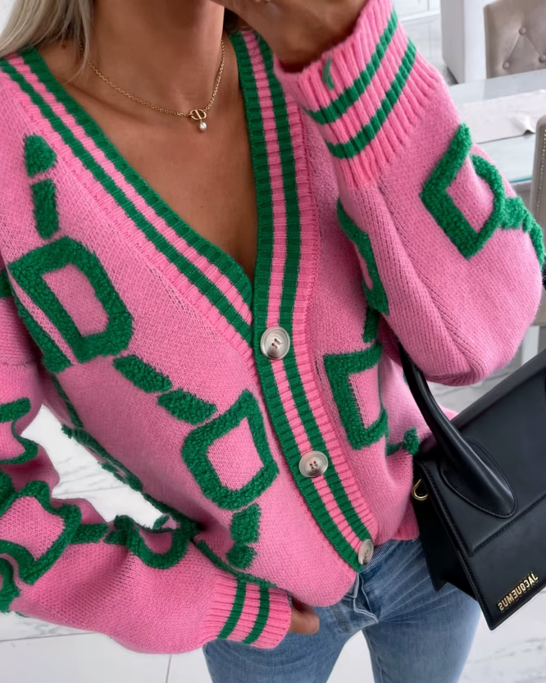 Dali -  Geometric Pattern Cardigan für  Winter