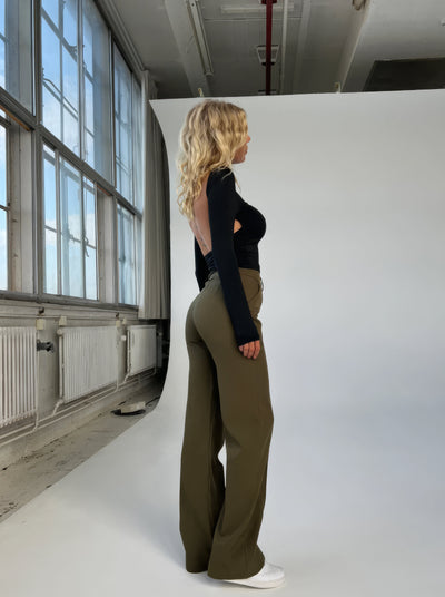 Heidi-Mode | Lässige Hohe Taille Flared Hose
