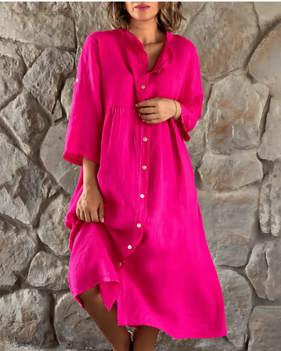 Leichtes Farbenfrohes Freizeitkleid für Damen