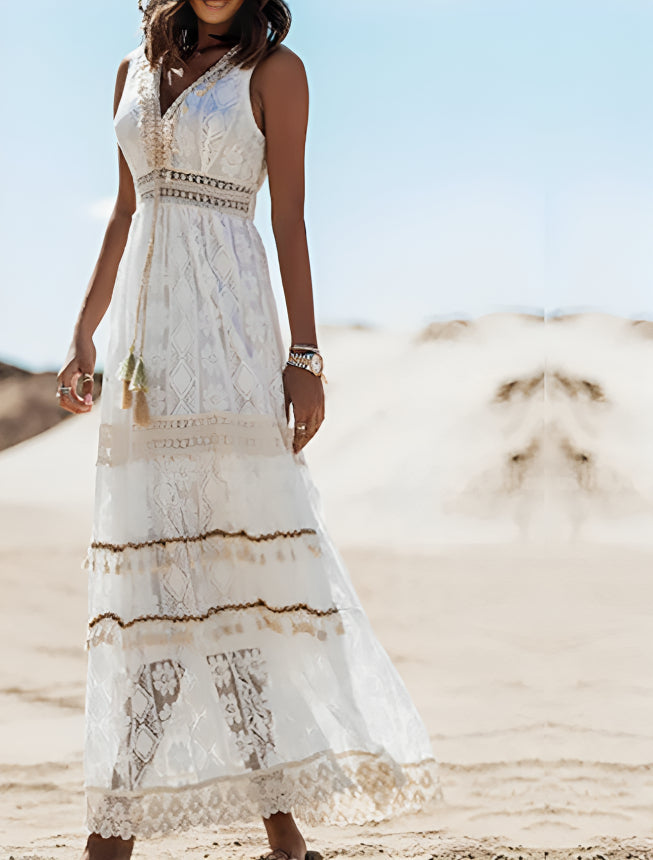 Carmen Sommerkleid | Stylisches Boho Maxikleid