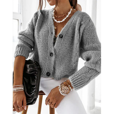 Heidi-Mode | Trendy Strickpullover mit Knöpfen