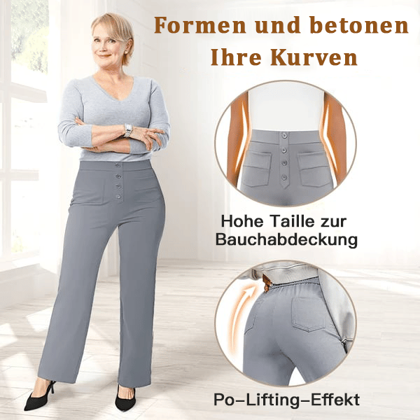 Nina Hohe Taille Stretchhosen