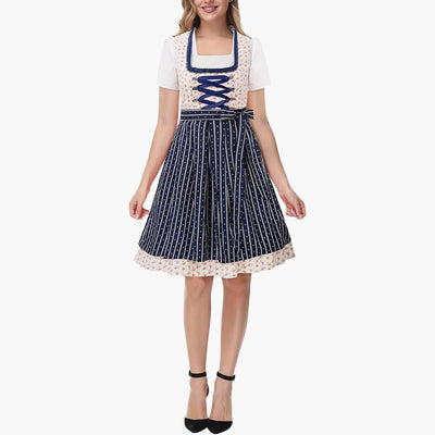 Bedrucktes Dirndl kleid für Damen - Oktoberfest 2025