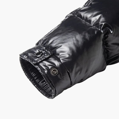 Daunenjacke für Herren mit Kapuze und gestepptem Obermaterial