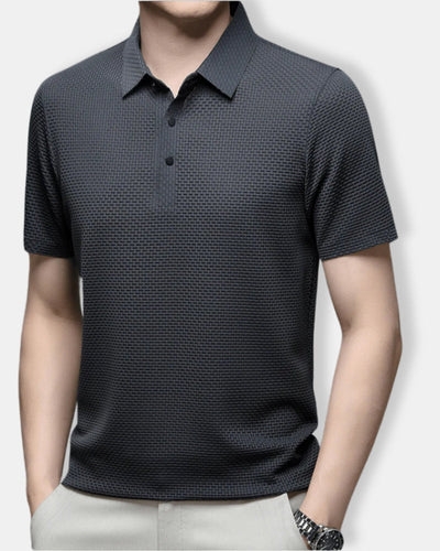 Herren Atmungsaktives Texturiertes Polo Hemd | Kurzarm