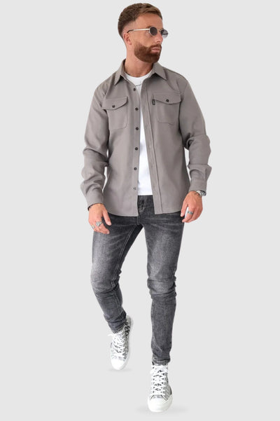 Herren Lässige Utility Button Down-Jacke | Warme