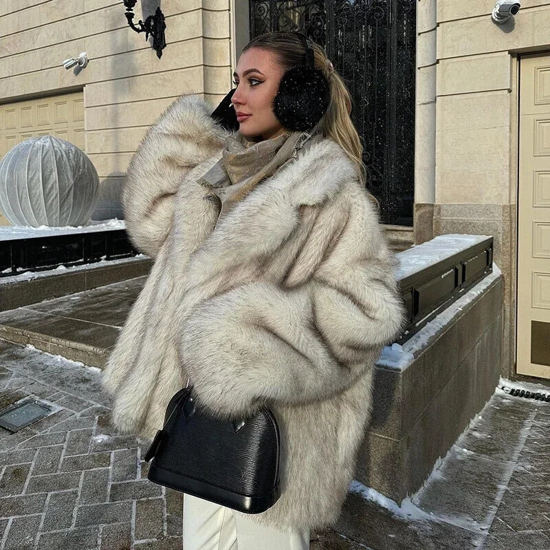 Heidi-Mode | Oversized Flauschige Winterjacke