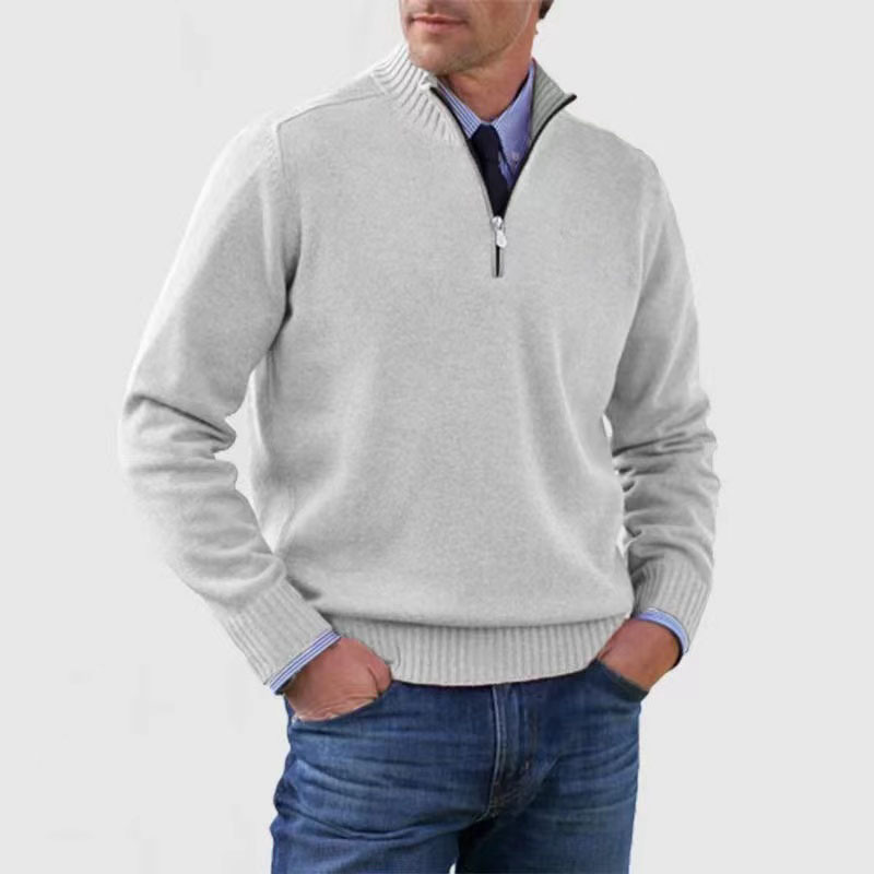 Pullover Herren Half Zip Modern | Warm Komfort Freizeit