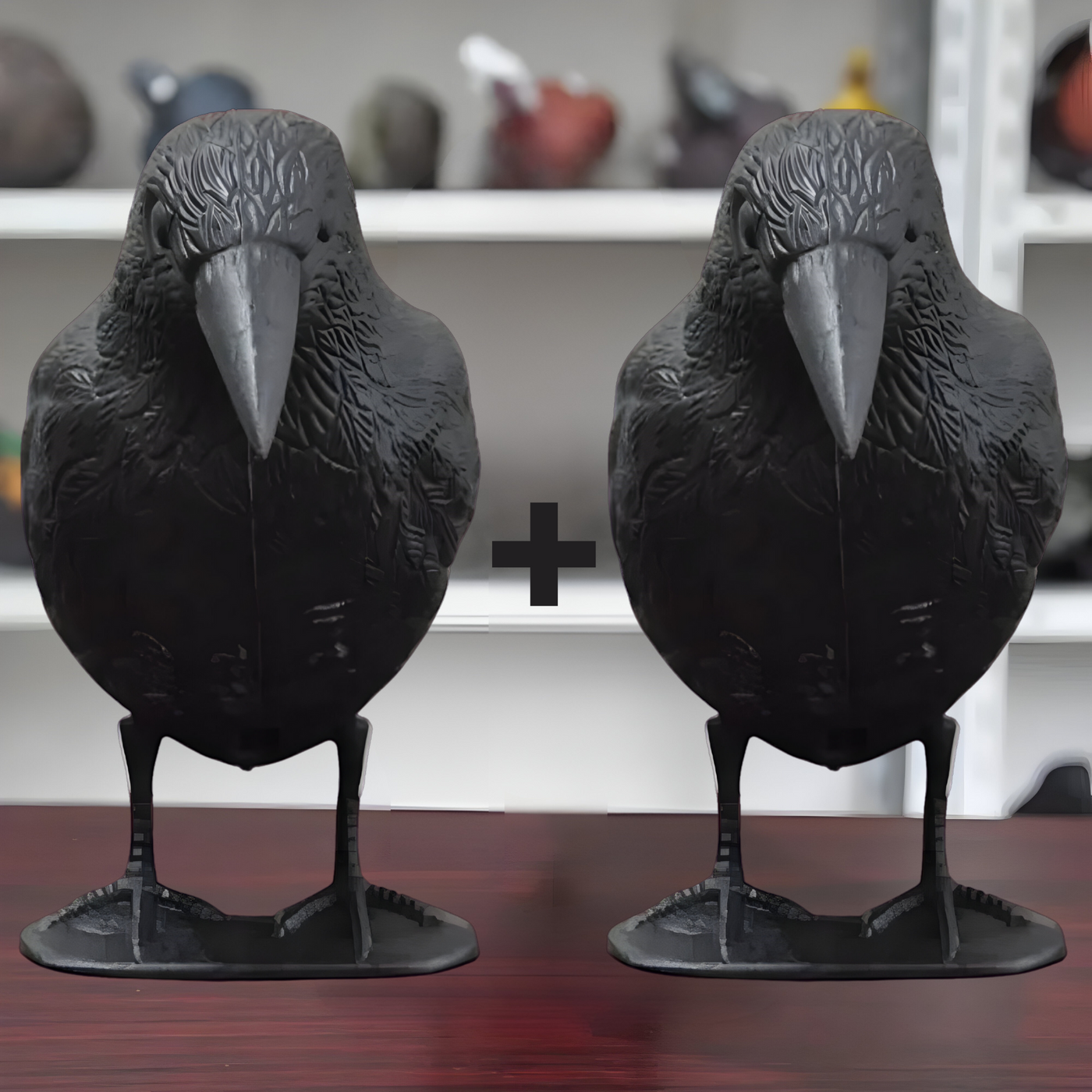 CrowHawk Decoration - Dekorative Schwarze Krähe Schädlingsabwehr