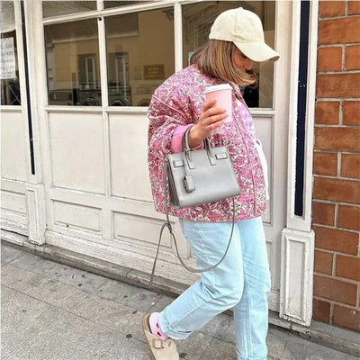 Heidi-Mode | Blumige Gefütterte Jacke