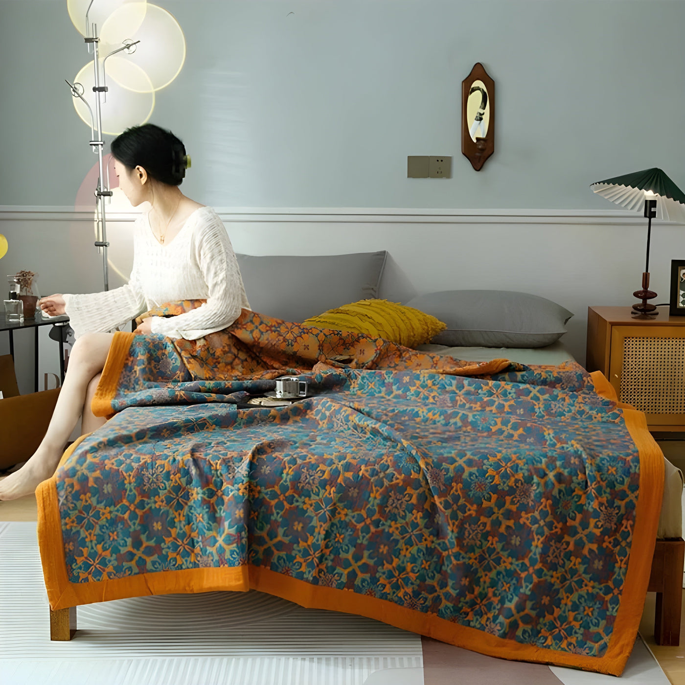 EthniWeave Decke – Dekorative Baumwoll-Ethno-Decke