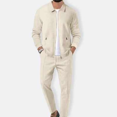 Herren Lässiges Zweiteiliges Trainingsanzug Satz | Mit Reißverschluss