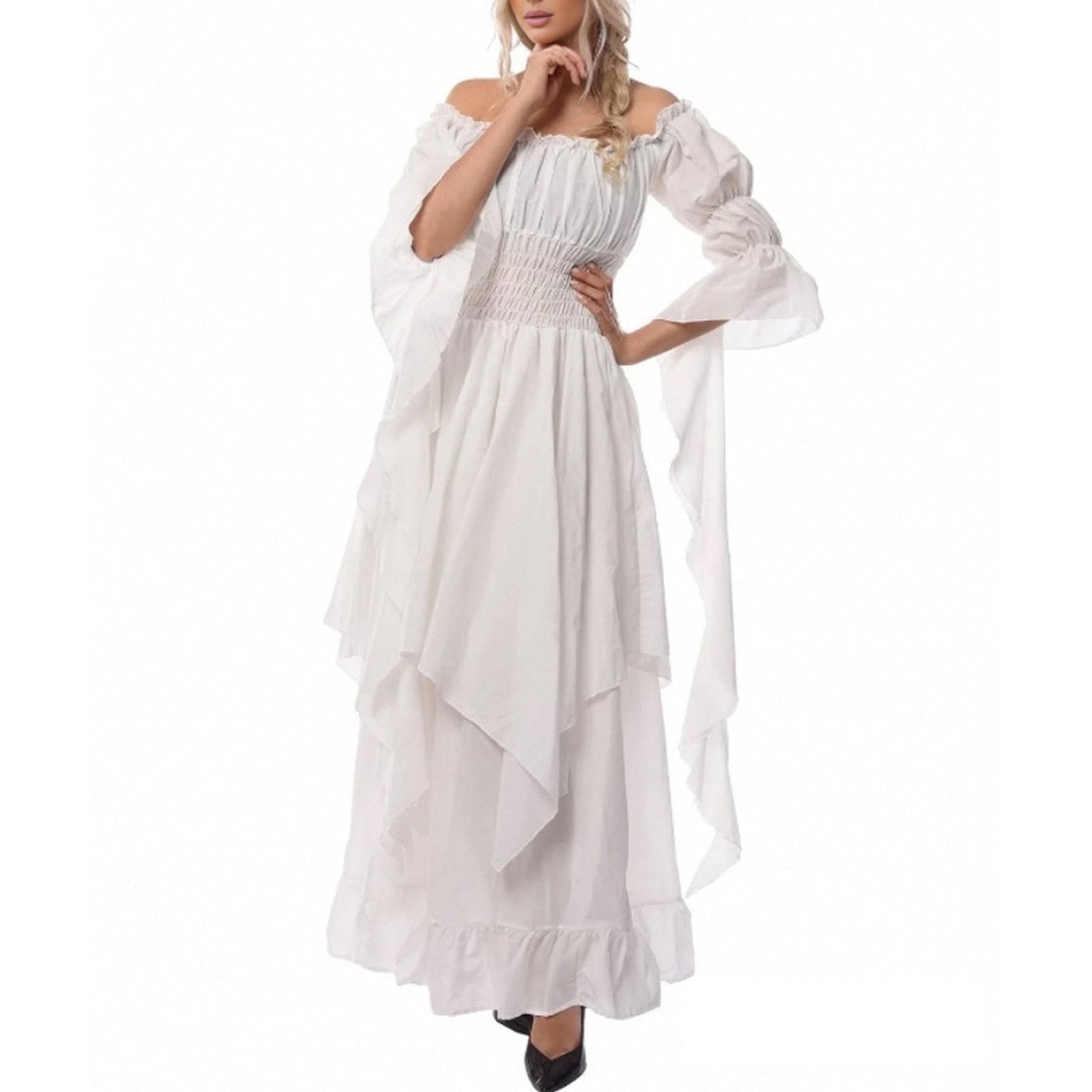 Renaissance Style Off Shoulder Long Dress