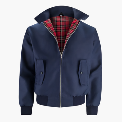 Herren Harrington Bomberjacke mit Tartan Futter