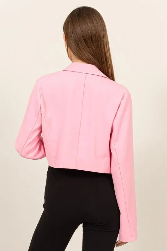 HYFVE Cropped Button-Down Blazer