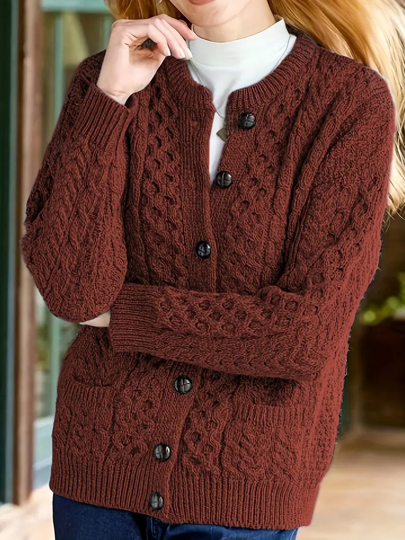 ELEGANTER KABELSTRICK-CARDIGAN | STILVOLL, KOMFORTABEL, VIELSEITIG