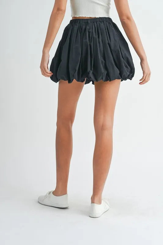 MABLE Poplin Bubble Mini Skirt