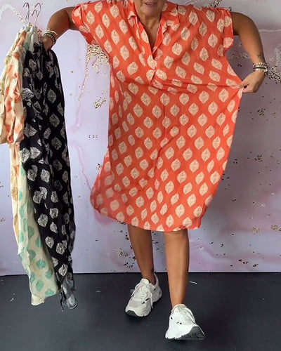 DINI ELEGANTES KLEID MIT V-AUSSCHNITT