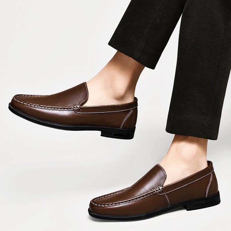 Elegante echte leder-loafers für Damen