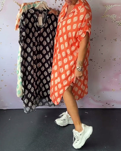 DINI ELEGANTES KLEID MIT V-AUSSCHNITT