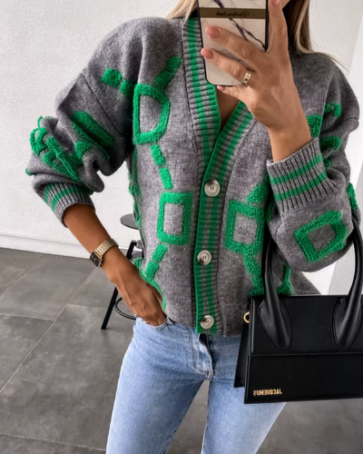 Dali -  Geometric Pattern Cardigan für  Winter