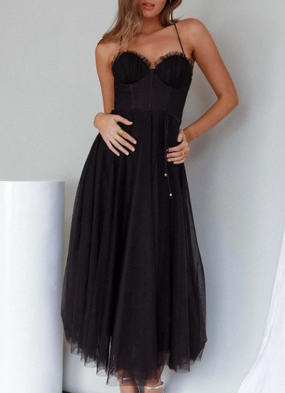 Josephine Elegantes Kleid | Sommer-Midikleid für Damen, rückenfrei und trägerlos