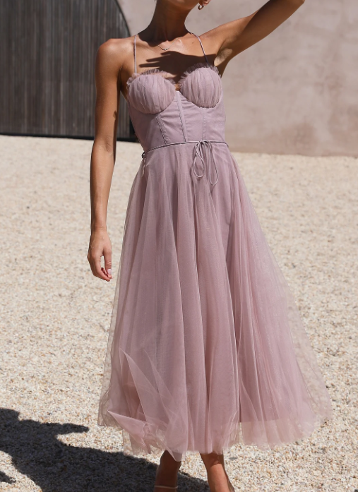 Josephine Elegantes Kleid | Sommer-Midikleid für Damen, rückenfrei und trägerlos