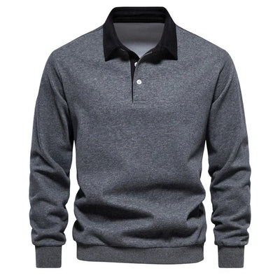 Elegantes herren langarm polo shirt mit klassischem kragen