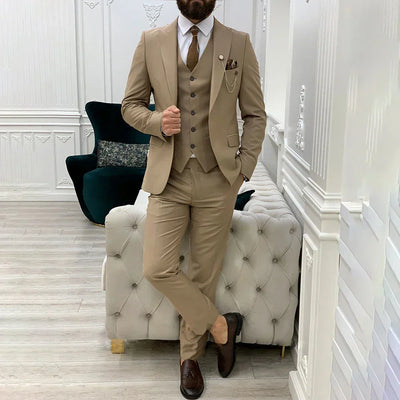 Herren Modisch Modern Hochzeitsgast Anzug Set | 3-teiliges Set