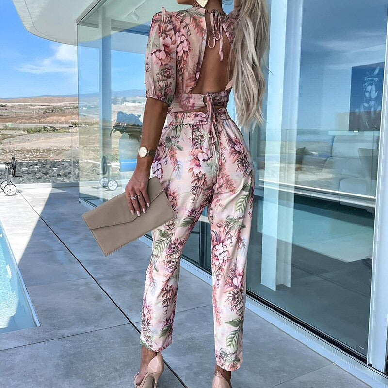 Carina's Elegantes Frühlings-Set | Rückenfreies Oberteil und Raffinierte Hose
