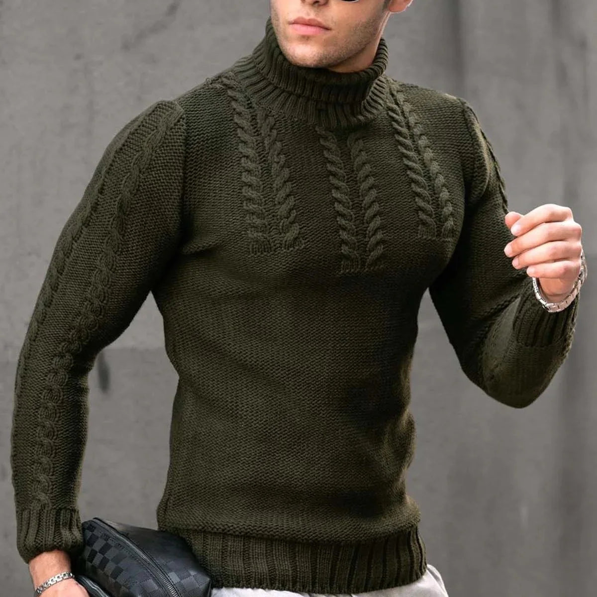 Schicker Rollkragenpullover für Herren