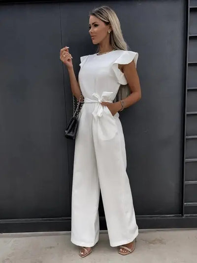 Isla I Eleganter Jumpsuit mit Rüschenärmeln