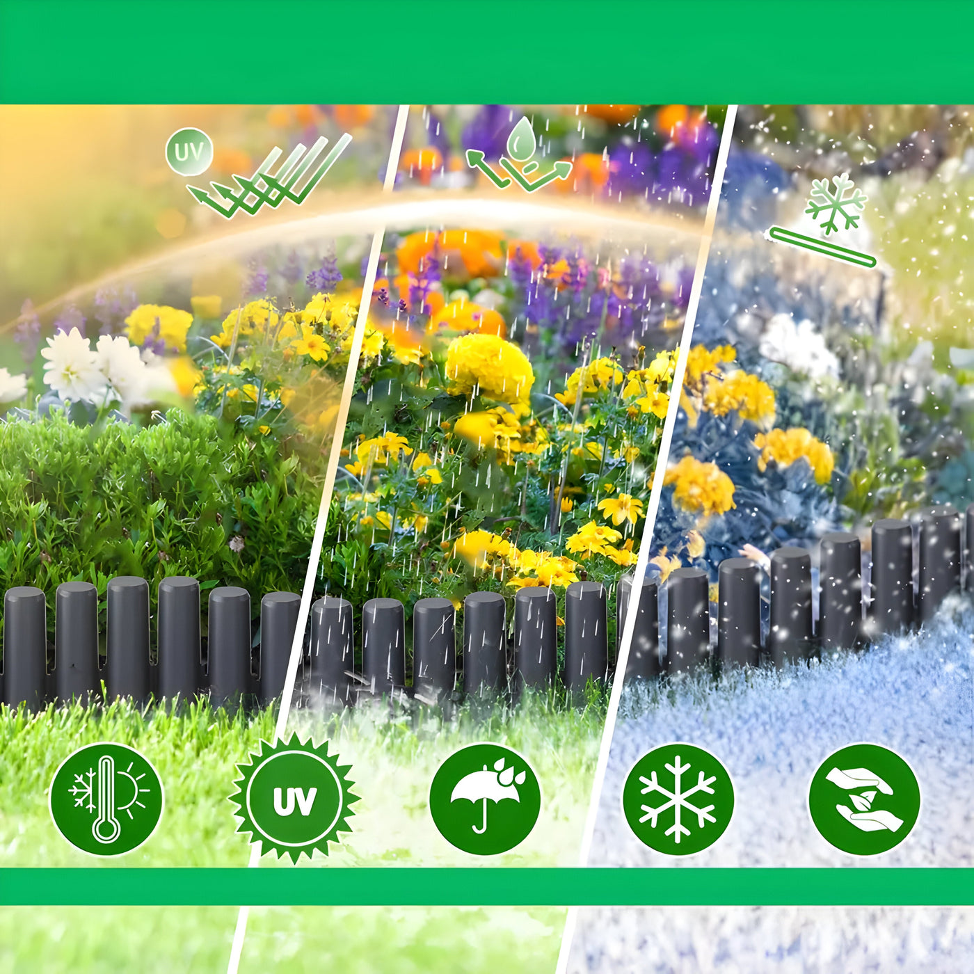 GardenEdge Pro - Dekorative Rasenkante Blumenbeet Garten