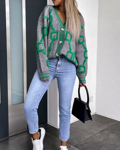 Dali -  Geometric Pattern Cardigan für  Winter