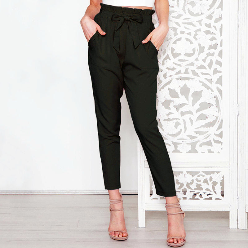 Heidi-Mode | Casual Hose Mit Hoher Taille Aus Chiffon