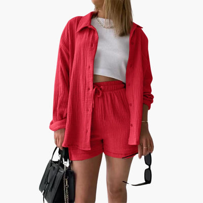 Musselin Zweiteiler für Damen - Luftiges Co-ord Set für Sommer