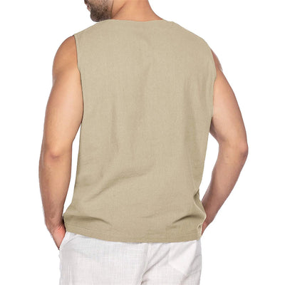 Medieval Pirate Style Linen Cotton Blend Drawstring Shirt