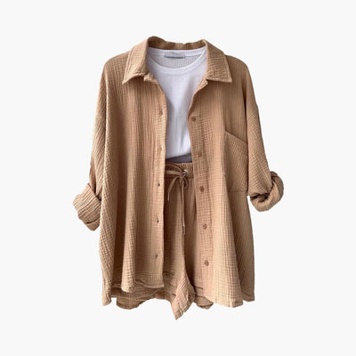 Musselin Zweiteiler für Damen - Luftiges Co-ord Set für Sommer