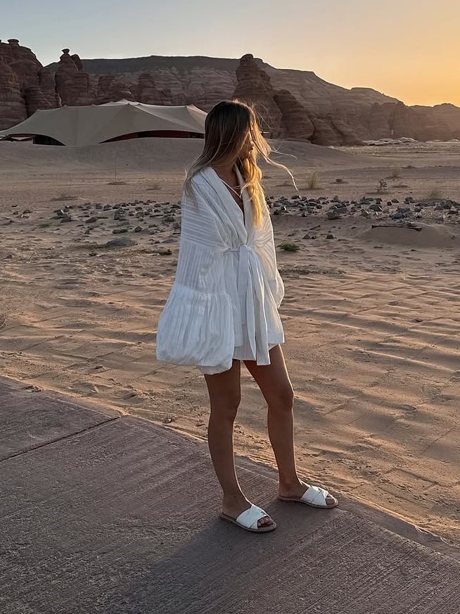 FLARED SLEEVE KIMONO SET