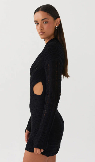 Elowen | Feminines Minikleid mit Cut-Out-Design