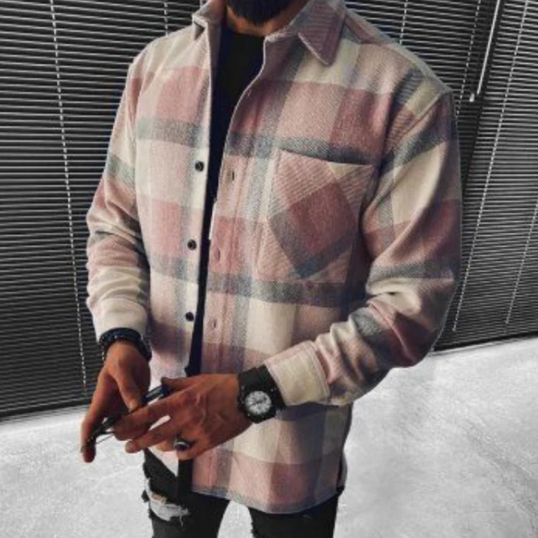 Herren Warme Winter Kariert Hemd | Langarm