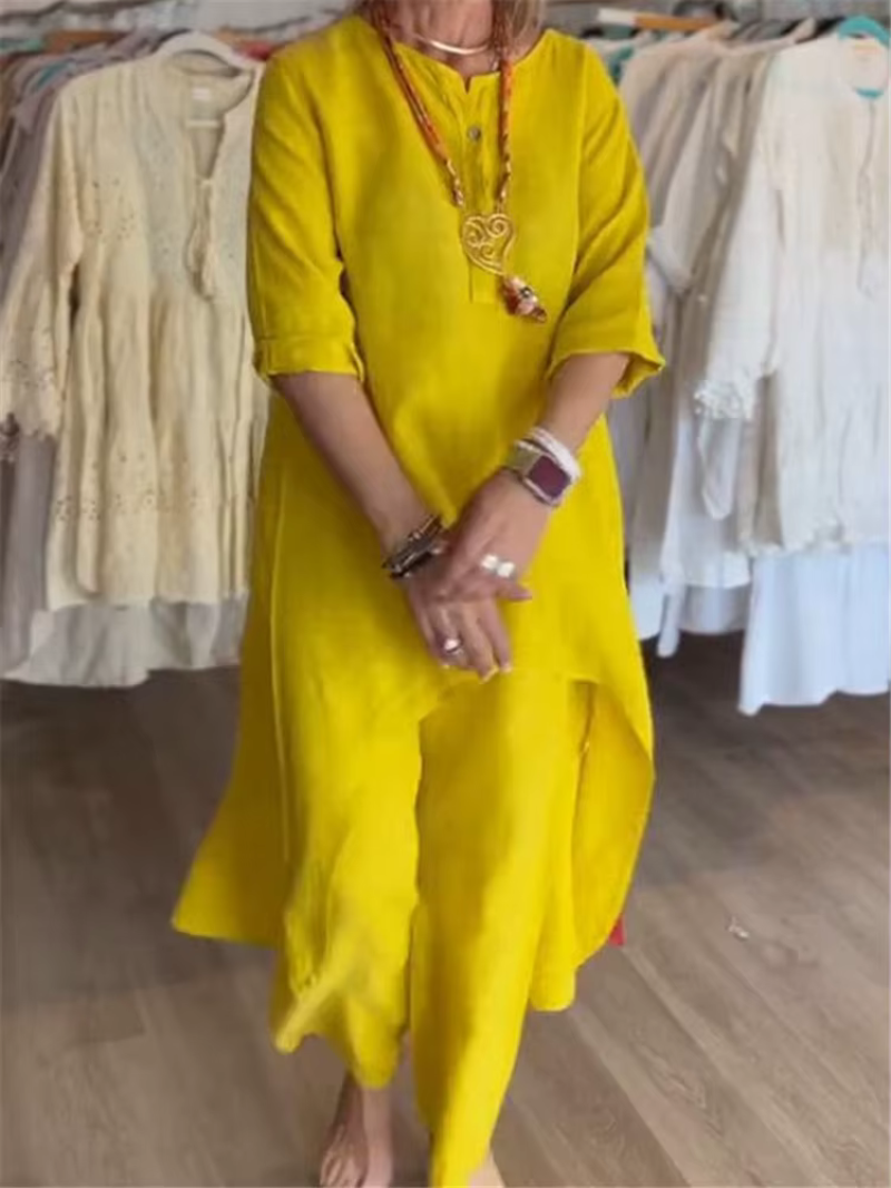 AURELIA – Zweiteiler aus leinen für einen sommer in stilvoller gelassenheit