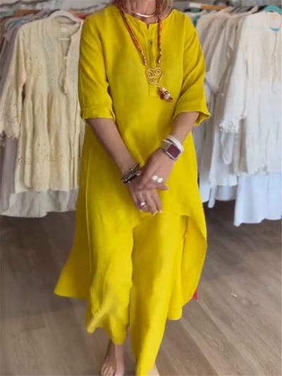 AURELIA – Zweiteiler aus leinen für einen sommer in stilvoller gelassenheit